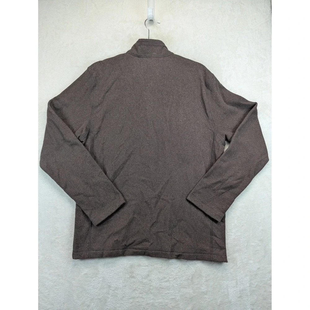 The North Face Fleece Pullover Mens M Brown 1/4 Zip Hiking Outdoor Jacket